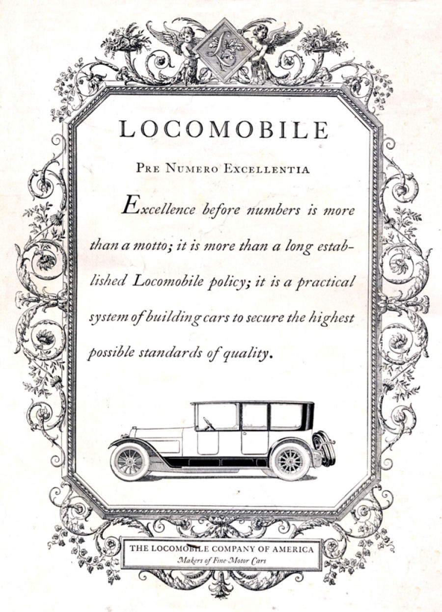 1918 Locomobile Auto Advertising